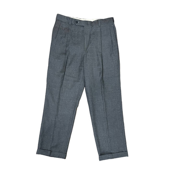 NAUTICA Men's Gray Front Pleated WOOL & CASHMERE‎ Dress Pants Size 34X30 - Picture 1 of 11